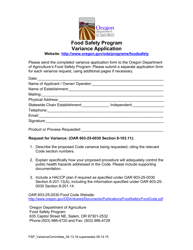 Variance Packet for Reduced Oxygen Packaged (Rop) and Cured Food - Oregon, Page 2