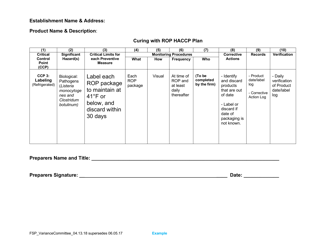 Variance Packet for Reduced Oxygen Packaged (Rop) and Cured Food - Oregon, Page 8