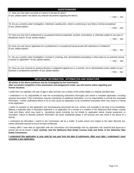 Application for Real Estate License - Individual - Oklahoma, Page 2