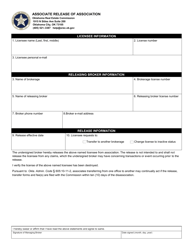 Document preview: Associate Release of Association - Oklahoma