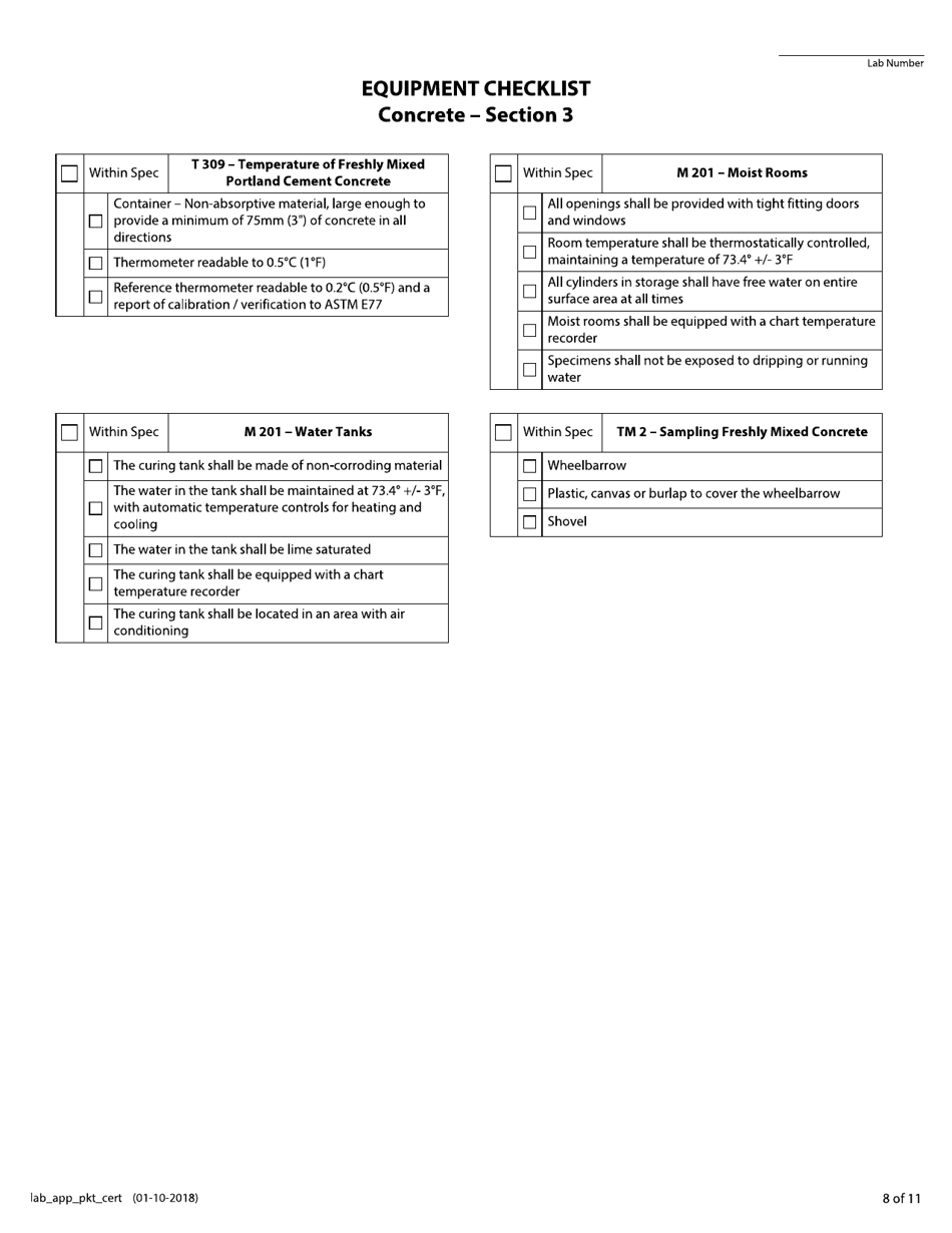 Application for Laboratory Certification - Oregon, Page 8