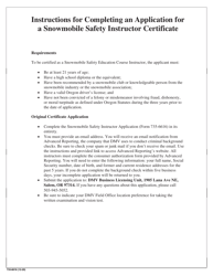 Form 735-6616 Snowmobile Safety Instructor Application - Oregon, Page 2