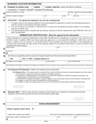Form 735-373A Application for Annual Supplemental Business Certificate as a Dismantler of Motor Vehicles or Salvage Pool Operator - Oregon, Page 2