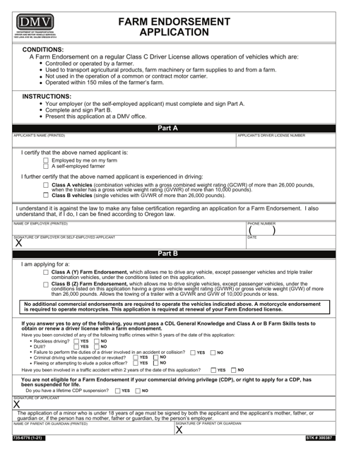 Form 735-6776  Printable Pdf