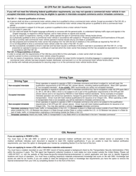 Form 735-7361 Cdl Addendum to Vwpp Driver License Application - Oregon, Page 2