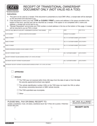 Form 735-227 Transitional Ownership Document (Tod) - Oregon, Page 2