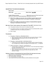 Written Plan Form for Harvesting Operations Near Type Ssbt Streams - Oregon, Page 2