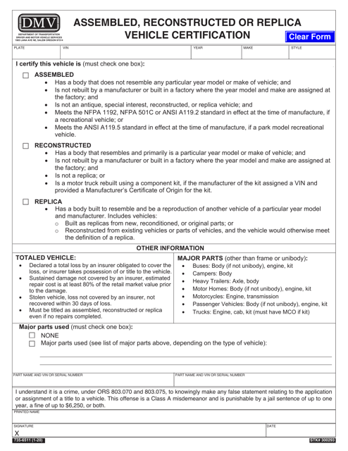 Form 735-6511  Printable Pdf