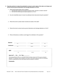 Plan for an Alternate Practice - Template - Oregon, Page 2