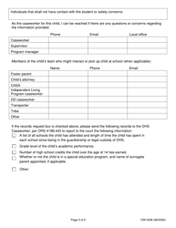 Form CW0338 School Notification - Oregon, Page 3