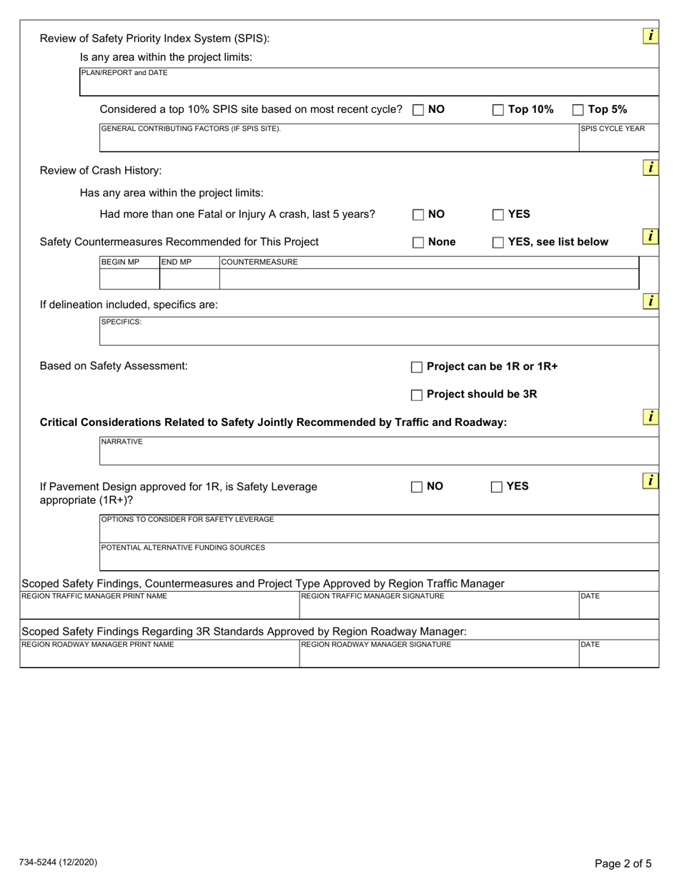 Form 734-5244 1r / 3r Record of Decisions Documentation - Oregon, Page 2