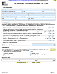 Document preview: Form 734-5141 5339 Bus and Bus Facilities Discretionary Application - Oregon