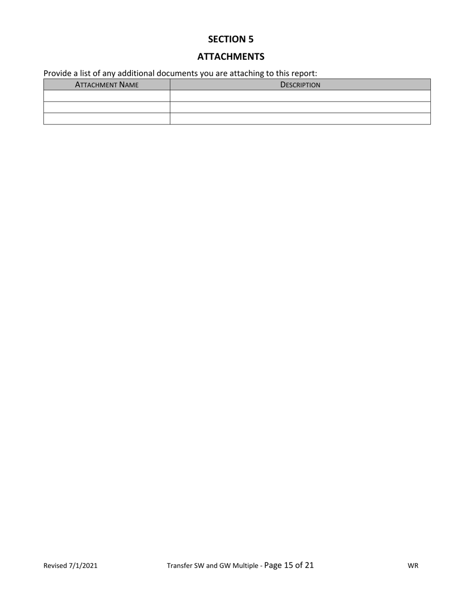 Claim of Beneficial Use for Transfer With Multiple Changes - Surface Water and Groundwater - Oregon, Page 15