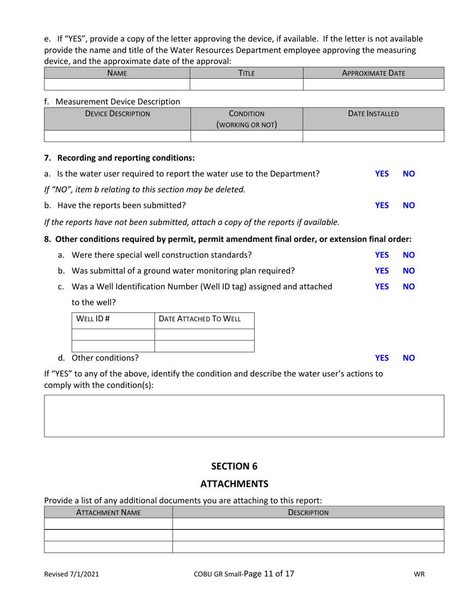 Claims of Beneficial Use for Groundwater Permits Claiming 0.1 Cfs or Less - Oregon, Page 11