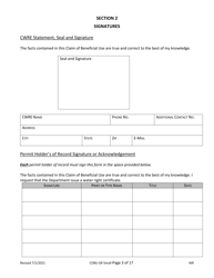 Claims of Beneficial Use for Groundwater Permits Claiming 0.1 Cfs or Less - Oregon, Page 3