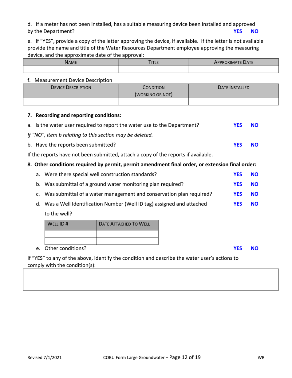Claims of Beneficial Use for Groundwater Permits (Claiming More Than 0.1 Cfs) - Oregon, Page 12