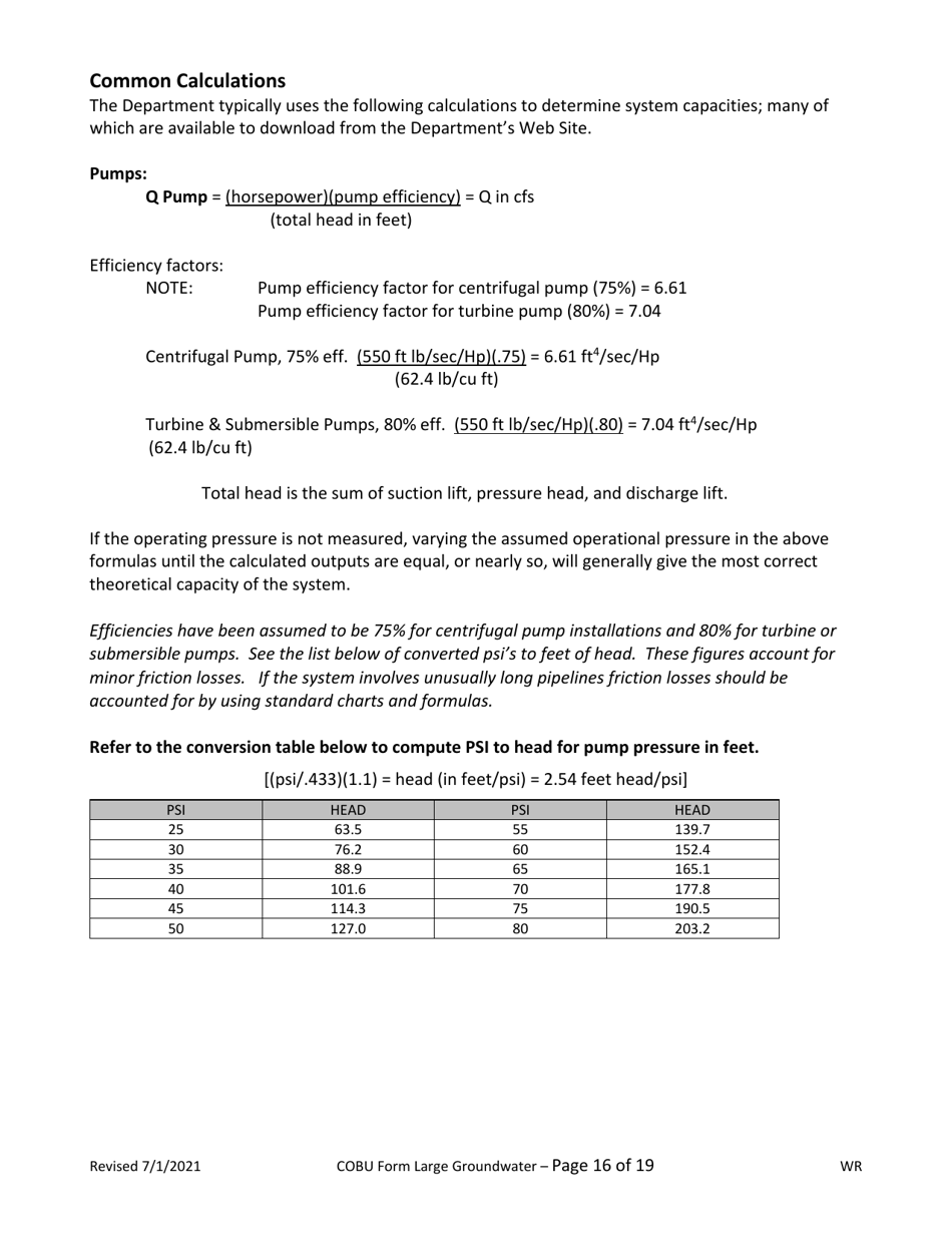 Claims of Beneficial Use for Groundwater Permits (Claiming More Than 0.1 Cfs) - Oregon, Page 16