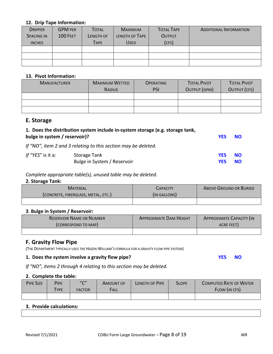 Claims of Beneficial Use for Groundwater Permits (Claiming More Than 0.1 Cfs) - Oregon, Page 8
