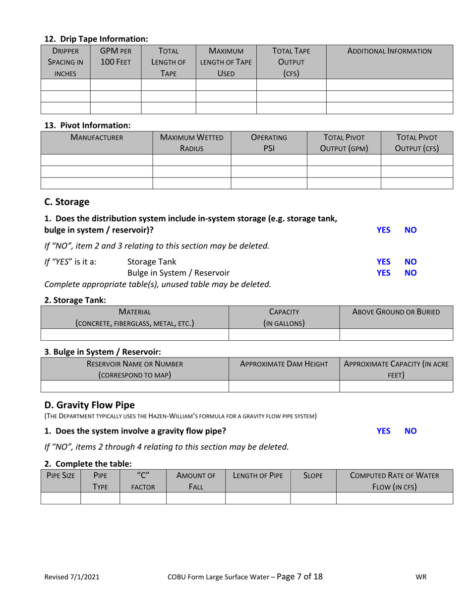 Claims of Beneficial Use for Surface Water Permits Claiming More Than 0.1 Cfs - Oregon, Page 7