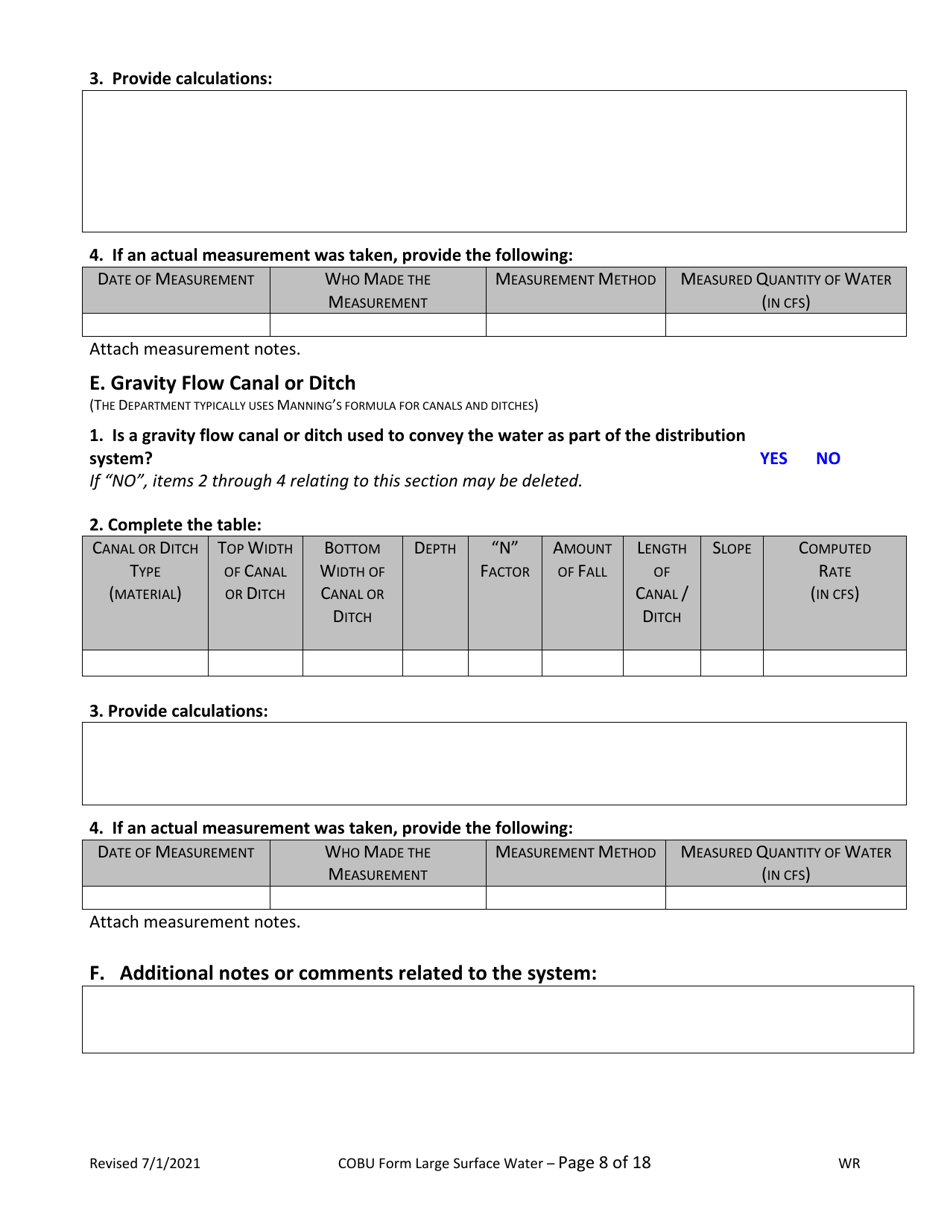 Claims of Beneficial Use for Surface Water Permits Claiming More Than 0.1 Cfs - Oregon, Page 8