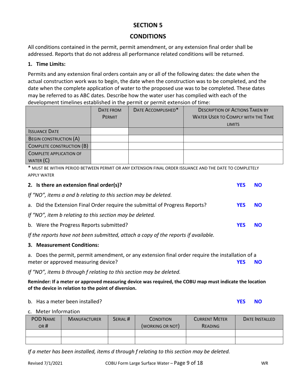 Claims of Beneficial Use for Surface Water Permits Claiming More Than 0.1 Cfs - Oregon, Page 9