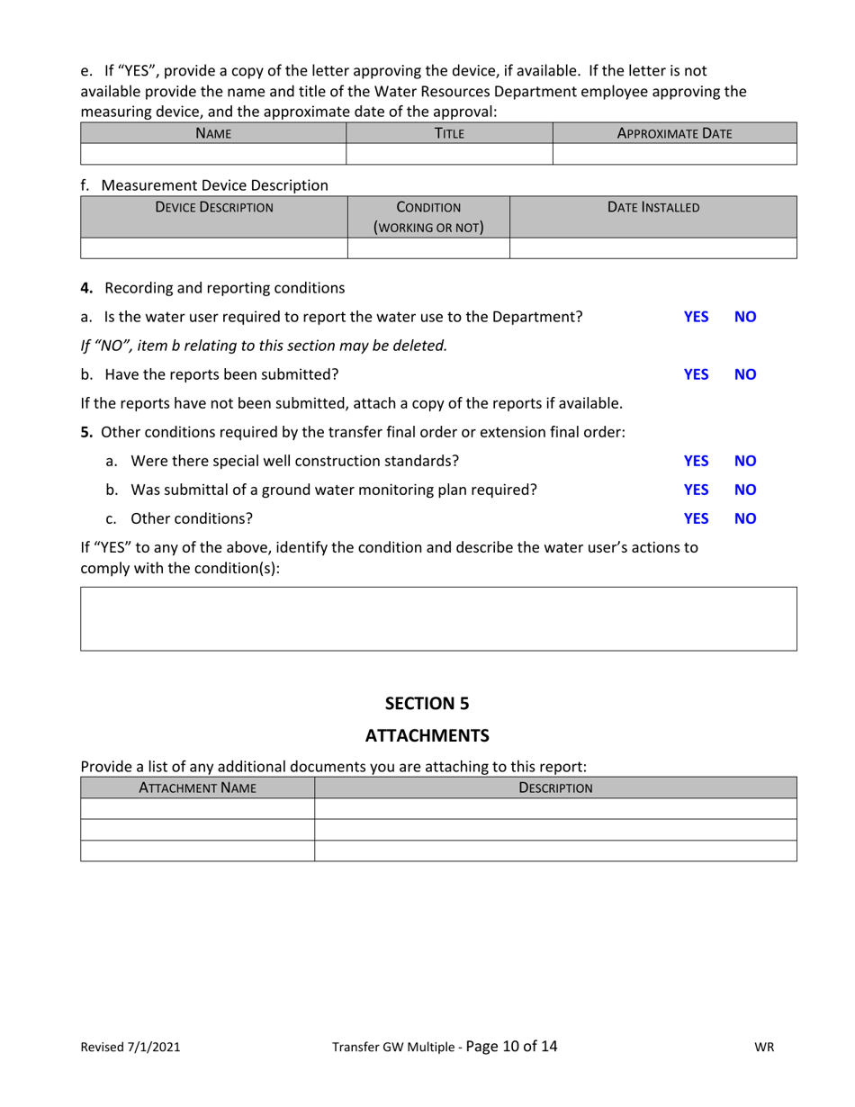 Claims of Beneficial Use for Transfer With Multiple Changes - Groundwater - Oregon, Page 10