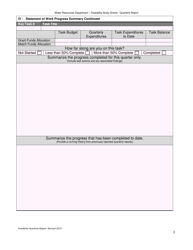 Feasibility Study Grants - Quarterly Report Form - Oregon, Page 3