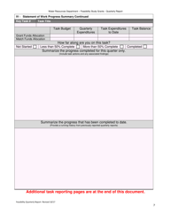 Feasibility Study Grants - Quarterly Report Form - Oregon, Page 7