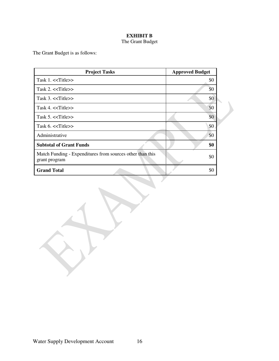 Water Supply Development Account Grant Agreement - Example - Oregon, Page 16