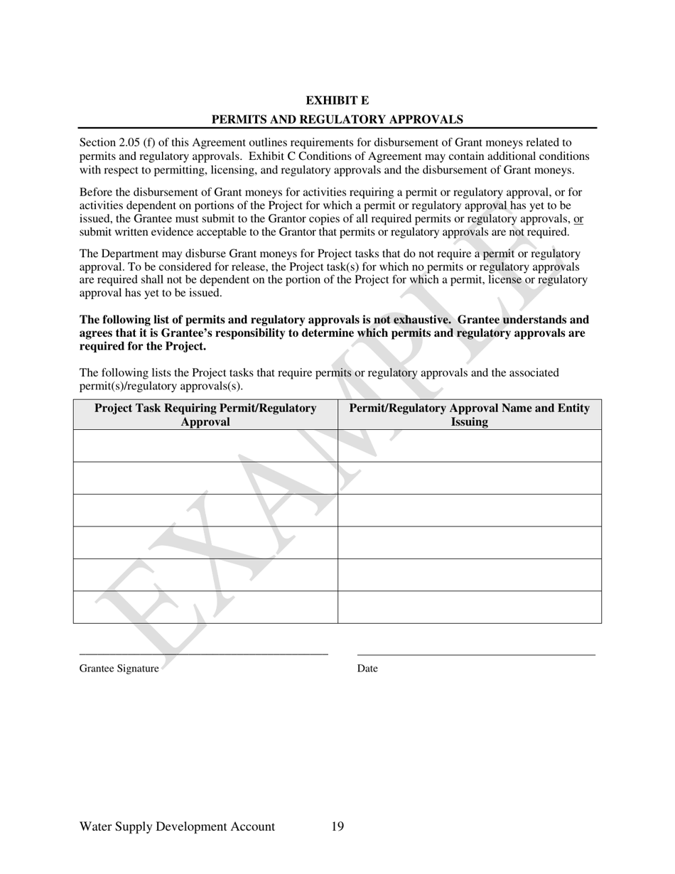 Water Supply Development Account Grant Agreement - Example - Oregon, Page 19