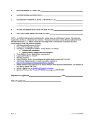 Application for Aquifer Storage and Recovery (Asr) Permit - Oregon, Page 2