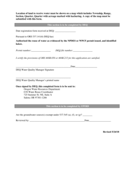 Registration for Reuse of Industrial Effluent - Oregon, Page 2