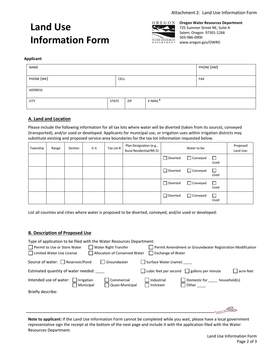 Application for a Permit to Use Groundwater - Oregon, Page 12