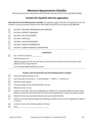 Application for an Emergency Use Permit for Groundwater (Drought) - Oregon, Page 2