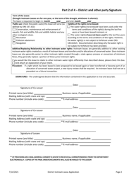 Application for Drought District Instream Lease - Oregon, Page 2