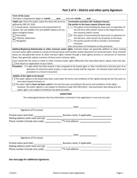 Application for District Instream Lease - Oregon, Page 2