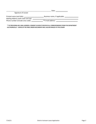 Application for District Instream Lease - Oregon, Page 3