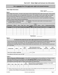 Application for Drought Instream Lease - Oregon, Page 3
