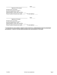 Application for Drought Instream Lease - Oregon, Page 6