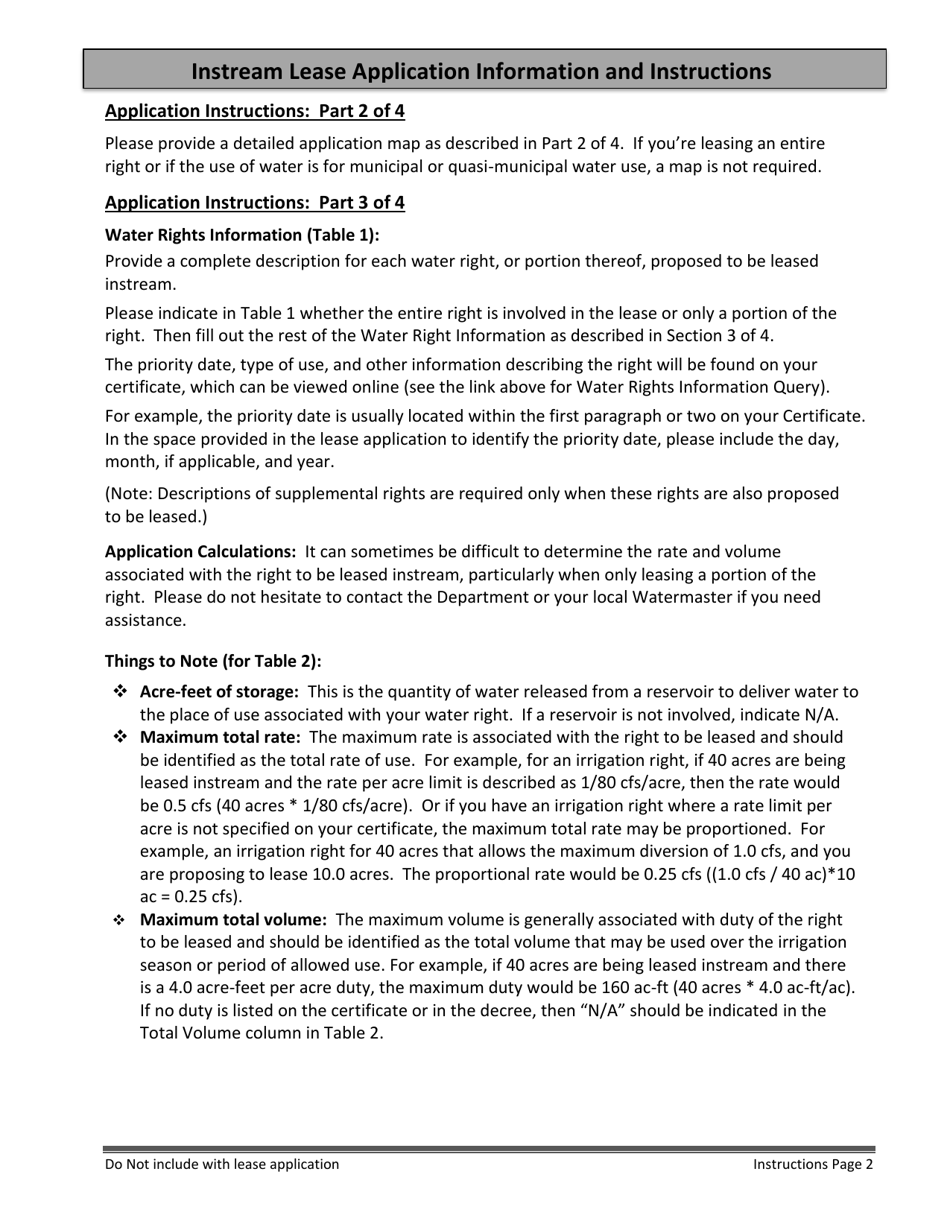 Application for Drought Instream Lease - Oregon, Page 8