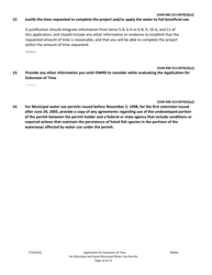 Application for Extension of Time for Municipal and Quasi-Municipal Water Use Permits - Oregon, Page 14