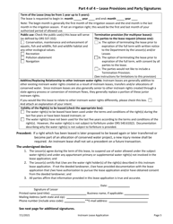 Application for Instream Lease - Oregon, Page 5