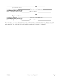 Application for Instream Lease - Oregon, Page 6