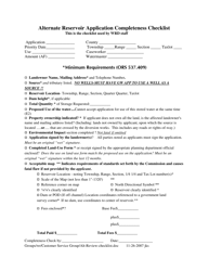 Criteria for Evaluating Alternate Reservoir Applications - Oregon, Page 3
