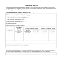 Form M Supplemental Application for Municipal and Quasi-Municipal Water Supplies - Oregon, Page 4