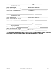 Instream Lease Renewal Application (Standard or District) - Oregon, Page 4