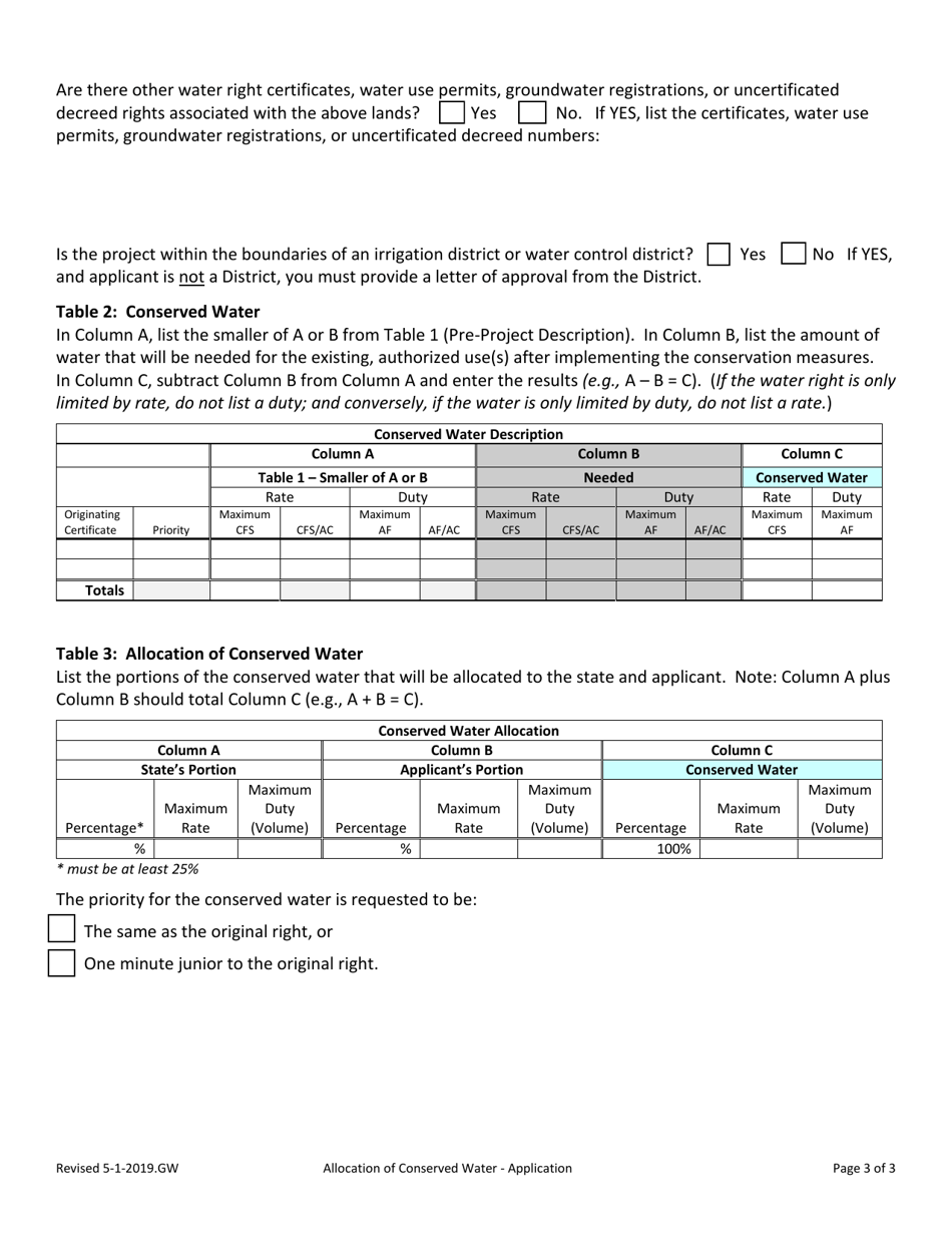 Part 3 Allocation of Conserved Water - Groundwater Application - Oregon, Page 3
