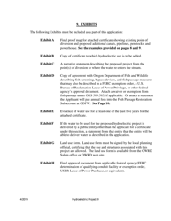 Application to Develop Hydroelectric Use (As Part of an Existing Certificated Water Right) - Oregon, Page 5