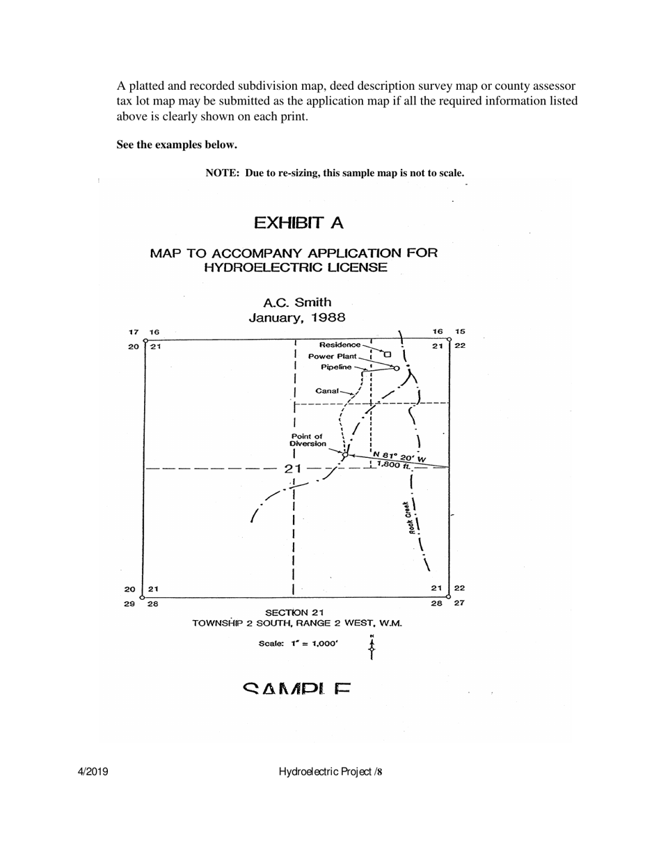 Application to Develop Hydroelectric Use (As Part of an Existing Certificated Water Right) - Oregon, Page 8