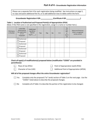 Application for Groundwater Registration Modification - Oregon, Page 6